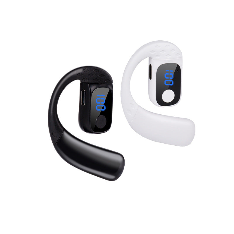Rotating Digital Display Bone Conduction External Bluetooth Headset