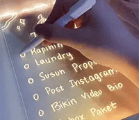 Bedside Message Writing Board Acrylic Night Light
