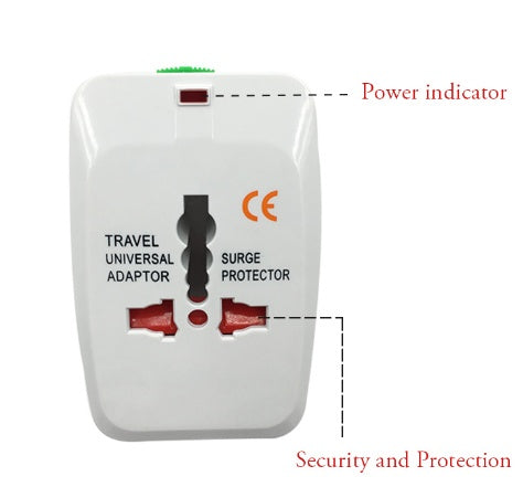Universal Travel Adapter with Multi-Country Plug & Phone Charger