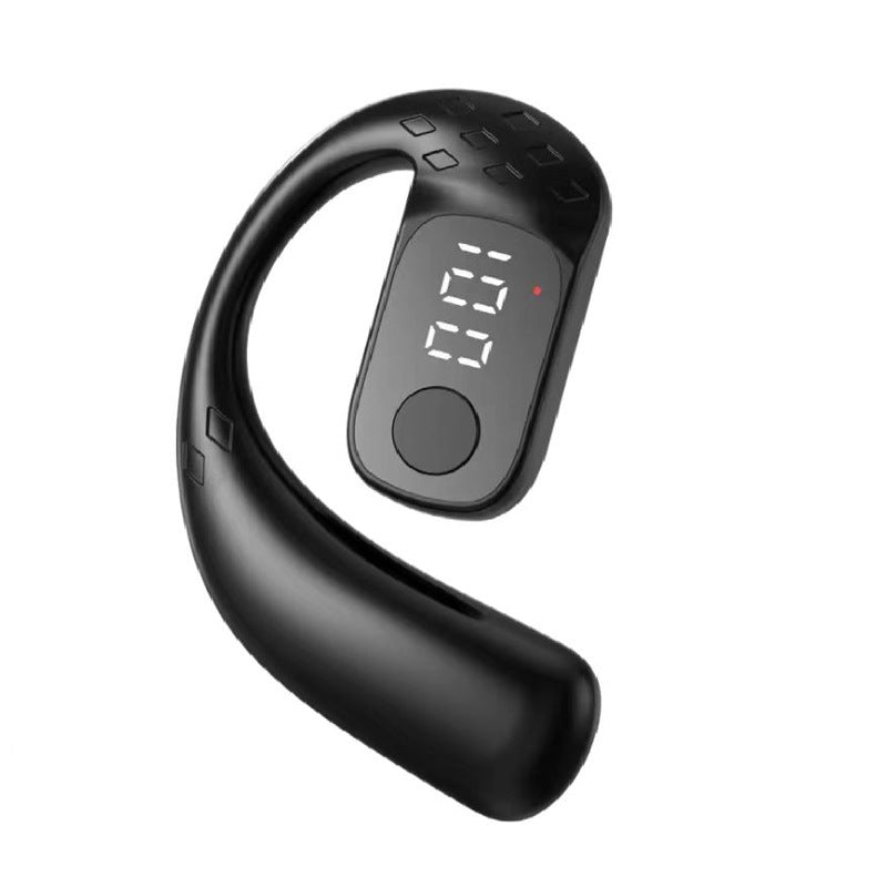 Rotating Digital Display Bone Conduction External Bluetooth Headset