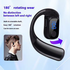 Rotating Digital Display Bone Conduction External Bluetooth Headset