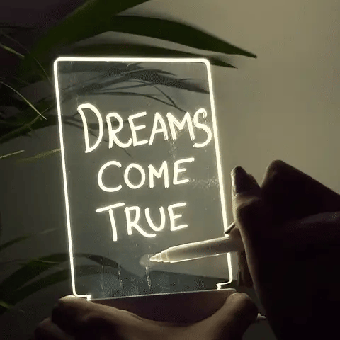 Bedside Message Writing Board Acrylic Night Light