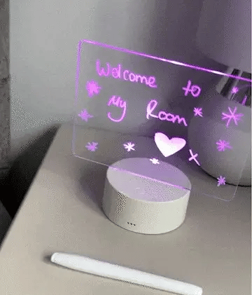 Bedside Message Writing Board Acrylic Night Light